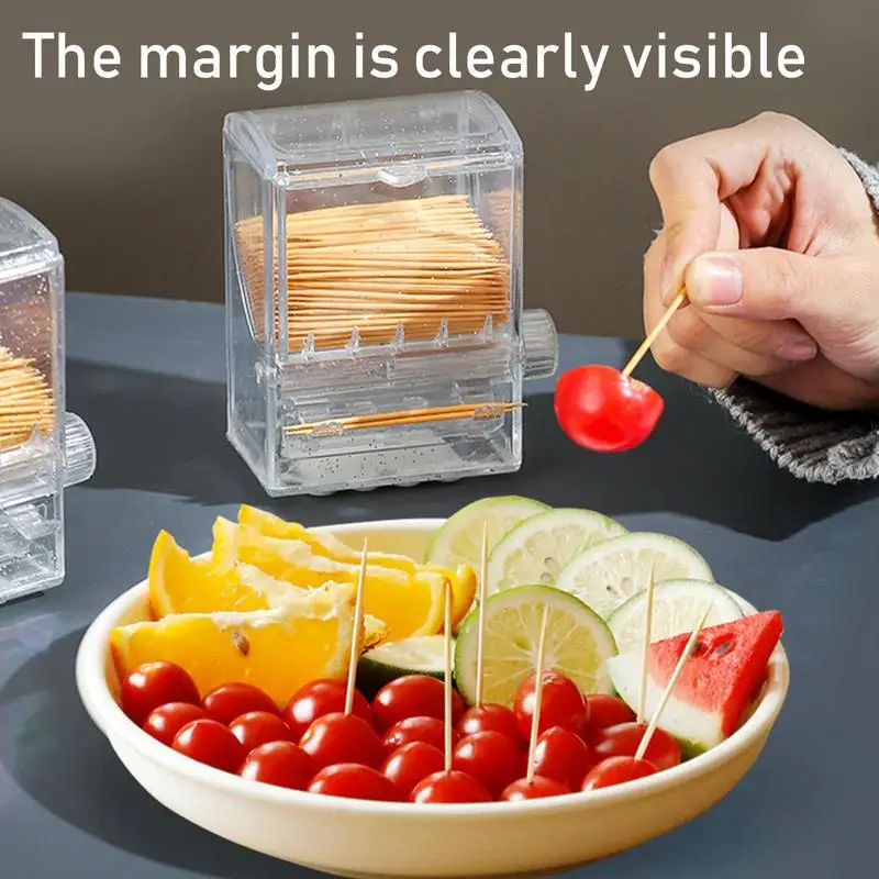 Toothpick Dispenser For Home Clear Vending Machine Auto Toothpick Holder Fashionable Toothpick Dispenser Square Toothpick Box