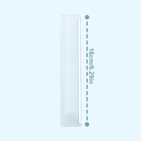 1PC 15cm Straight Ruler Transparent Plastic Ruler Drawing Tool Desk Accessories Student Stationery School Office Supplies 2