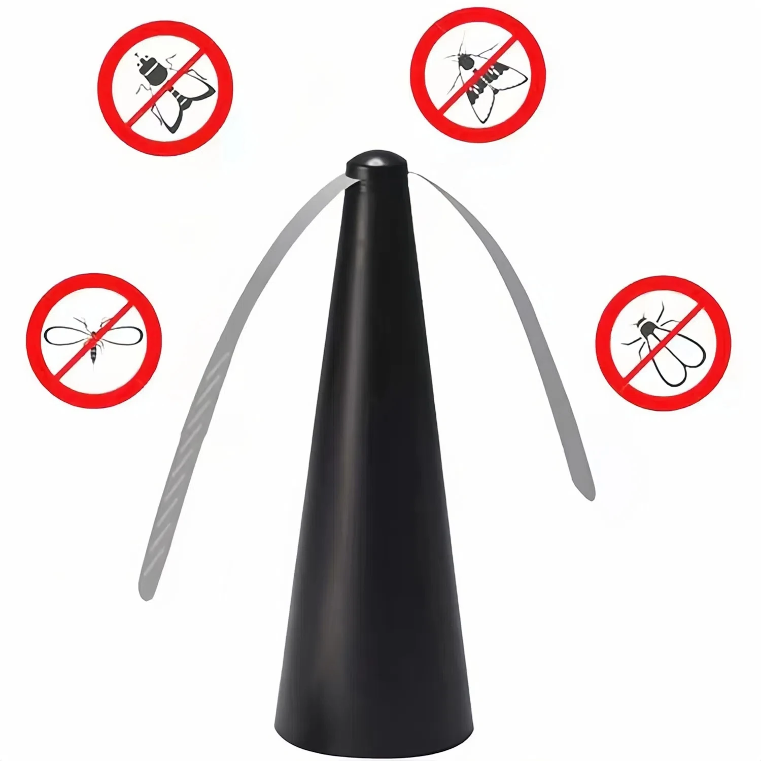 

USB And Battery Powered Portable Fly Repellent Fan 360 Rotating Pest Control for Camping Picnics And Outdoor Parties