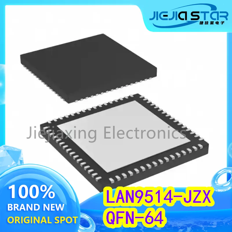 LAN9514-JZX LAN9514 QFN-64 Ethernet Controller Chip 5-Port 100 Gigabit Switch IC New Original Electronics