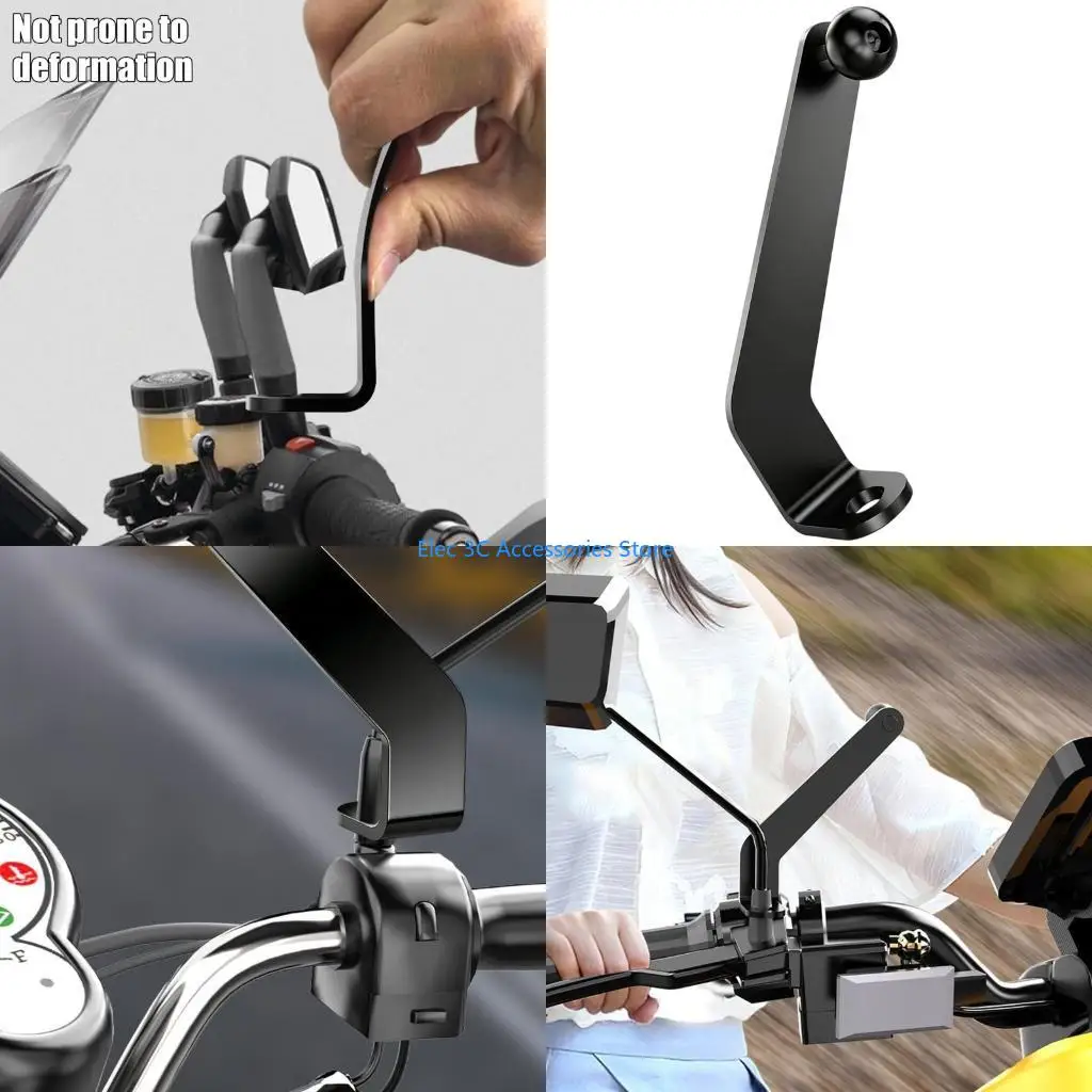 Y51A 17Mm Ball Head Holder Risers Base Brackets Motorcycle Rear View Extenders Adapters
