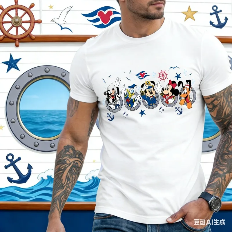 

Футболки Goofy Donald Duck Disney с Микки и Минни, футболки для круизов, футболки Disney Cruise