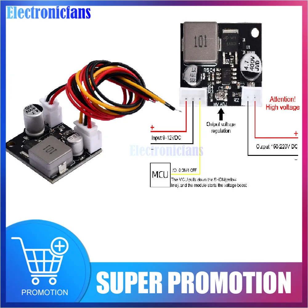 DC 5V 12V to 150V -220V DC-DC Booster Converter Module Glow tube High Voltage Boost Power Supply Module MAX1771 Regulator