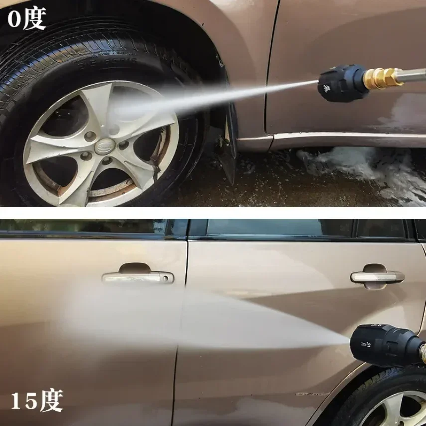 5 In 1 High Pressure Washing Nozzle 1/4 Quick Connector Rotating 0/15/25/40/65 Degree Car Washer Spray Nozzle Pressure Washer1Pc