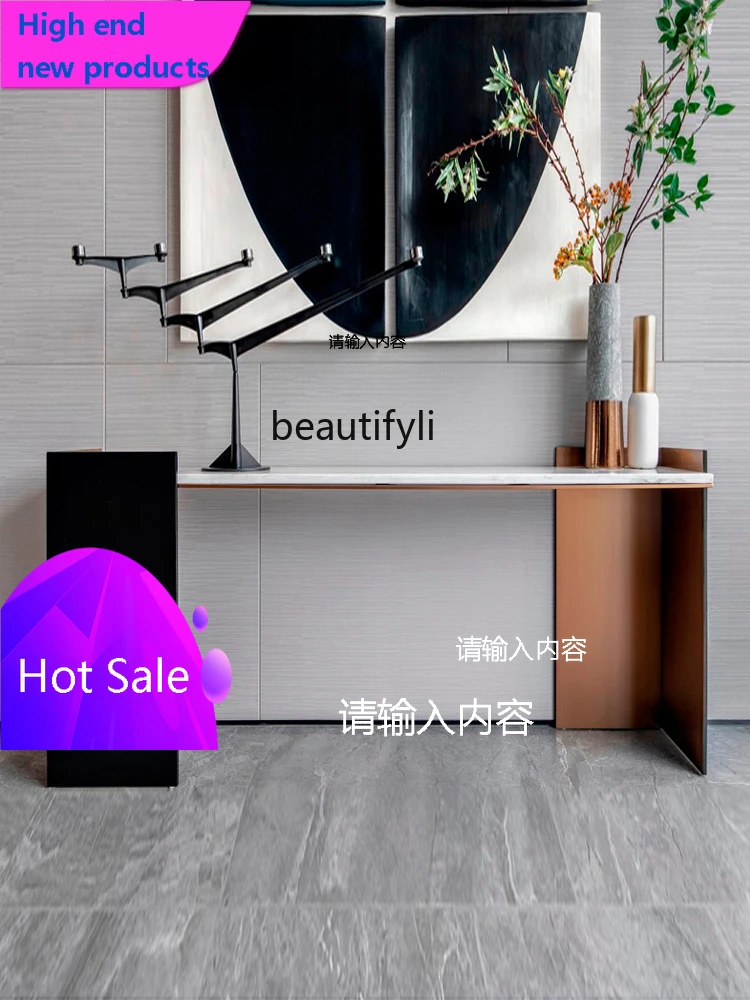 

zZитальянская мягкая роскошная мраморная консоль, современный дом, вид сбоку, наборы консольных столов