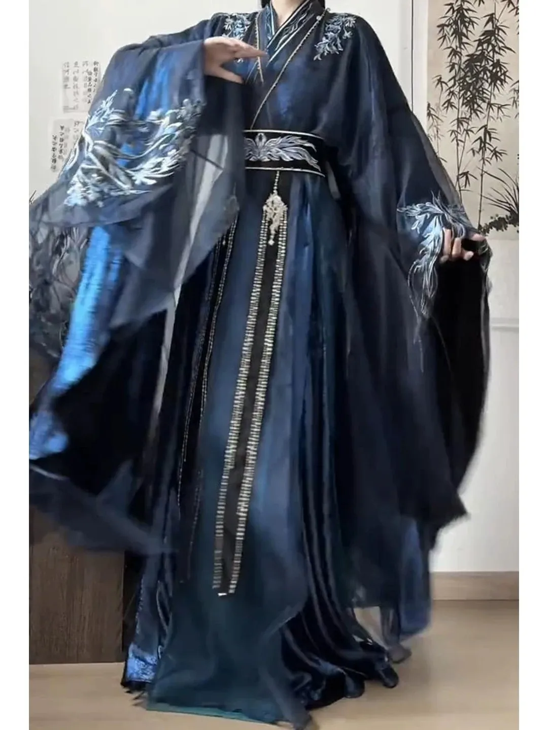 Big Sleeve Hanfu and North Dynasties Waist Machine Embroidery Fairy Men's and Women's Suits Film and Television Style Fairy Cos