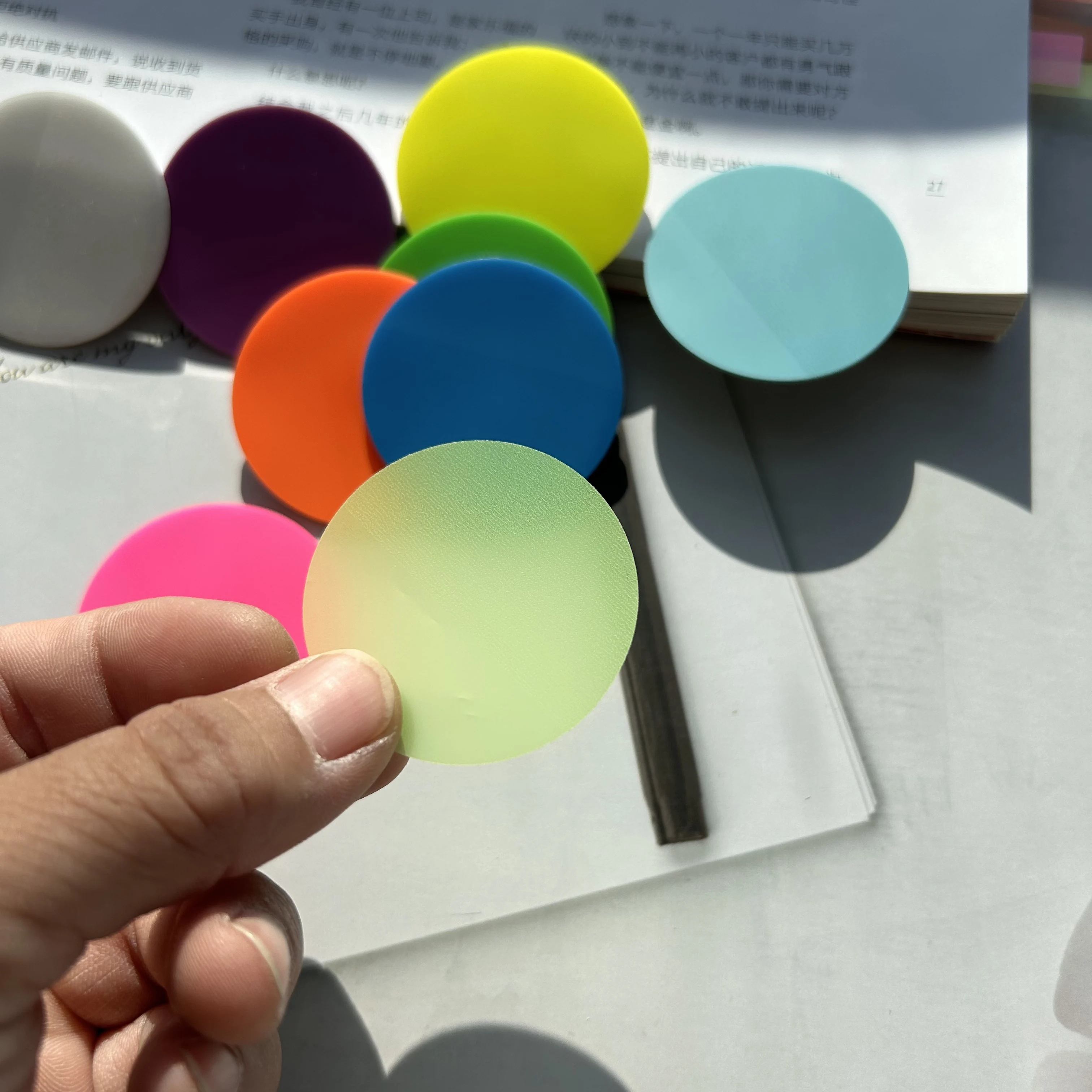 160 Pcs Sticky Note Self-Adhesive Annotation Book Notepad Bookmarker Memo Color Cradient Transparent Posted Pad Index Stationery