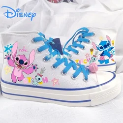 Disney Lilo & Stitch Sport Shoes Tennis Shoes White Shoes Couple Casual Sneakers High-top Basket Shoes Running Shoes Size 35-44