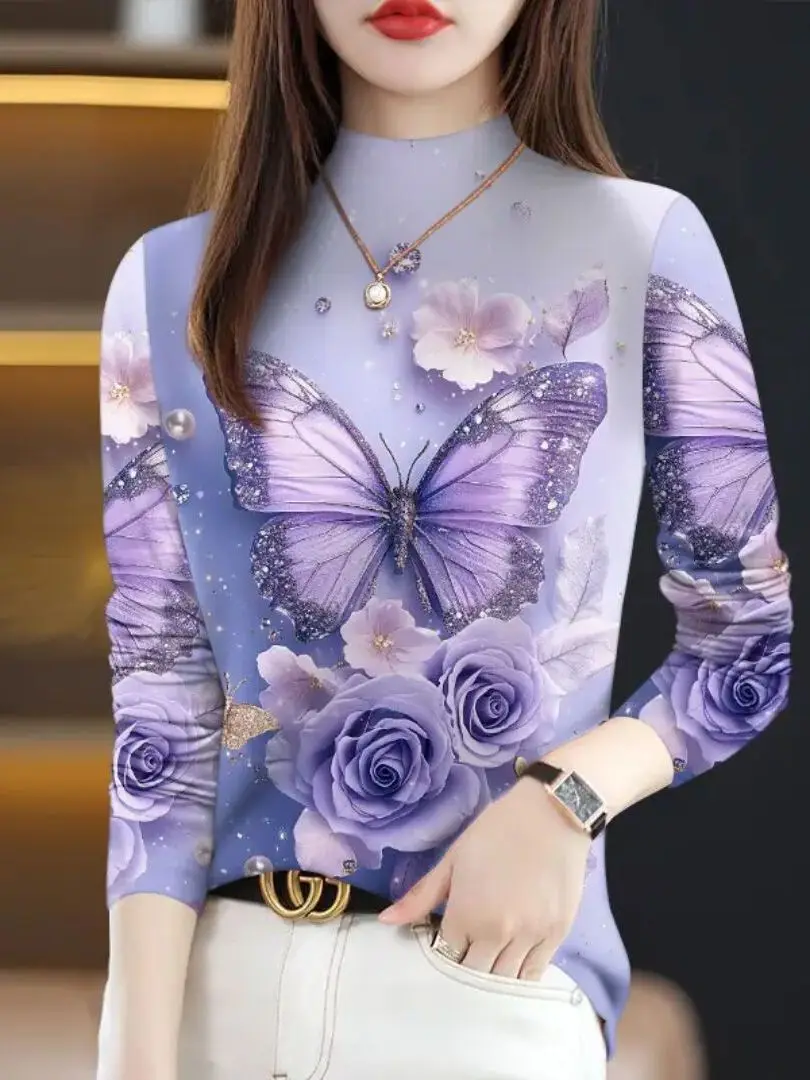 Groot formaat nieuwe Sle dames lang Sve T-shirt lente 2026 anti-aging buikbedekking high-end faion woon-werkverkeer etnische universiteit...