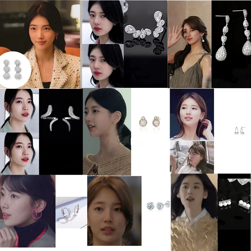 27styles Anna New Suzy Bae vagabond Drama TV Korean Earrings For Women Fashion Girls 배가본드 배수지