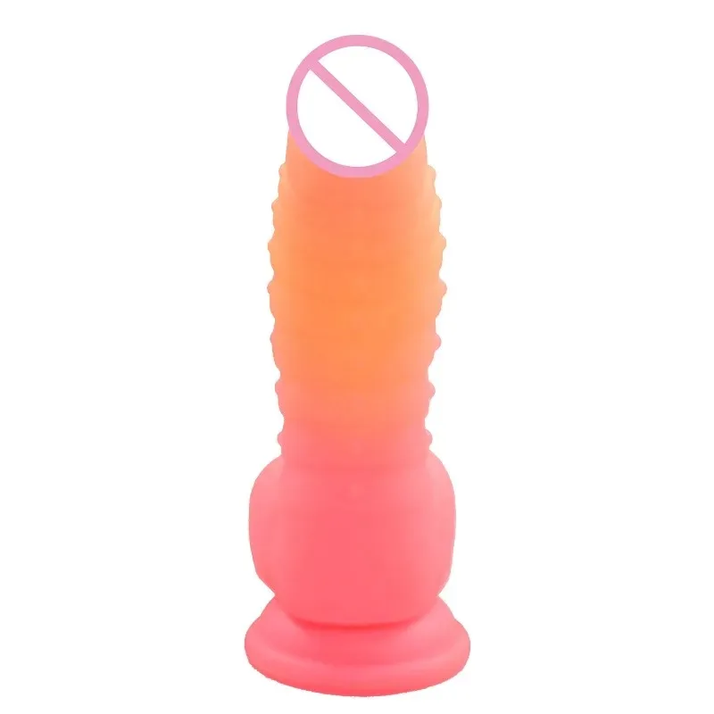 Animal Scale-Shaped Wearable Dildo with Suction Cup Liquid Silicone Adult Sex Toy Vestibule-Anal Plug Vaginal Irritant