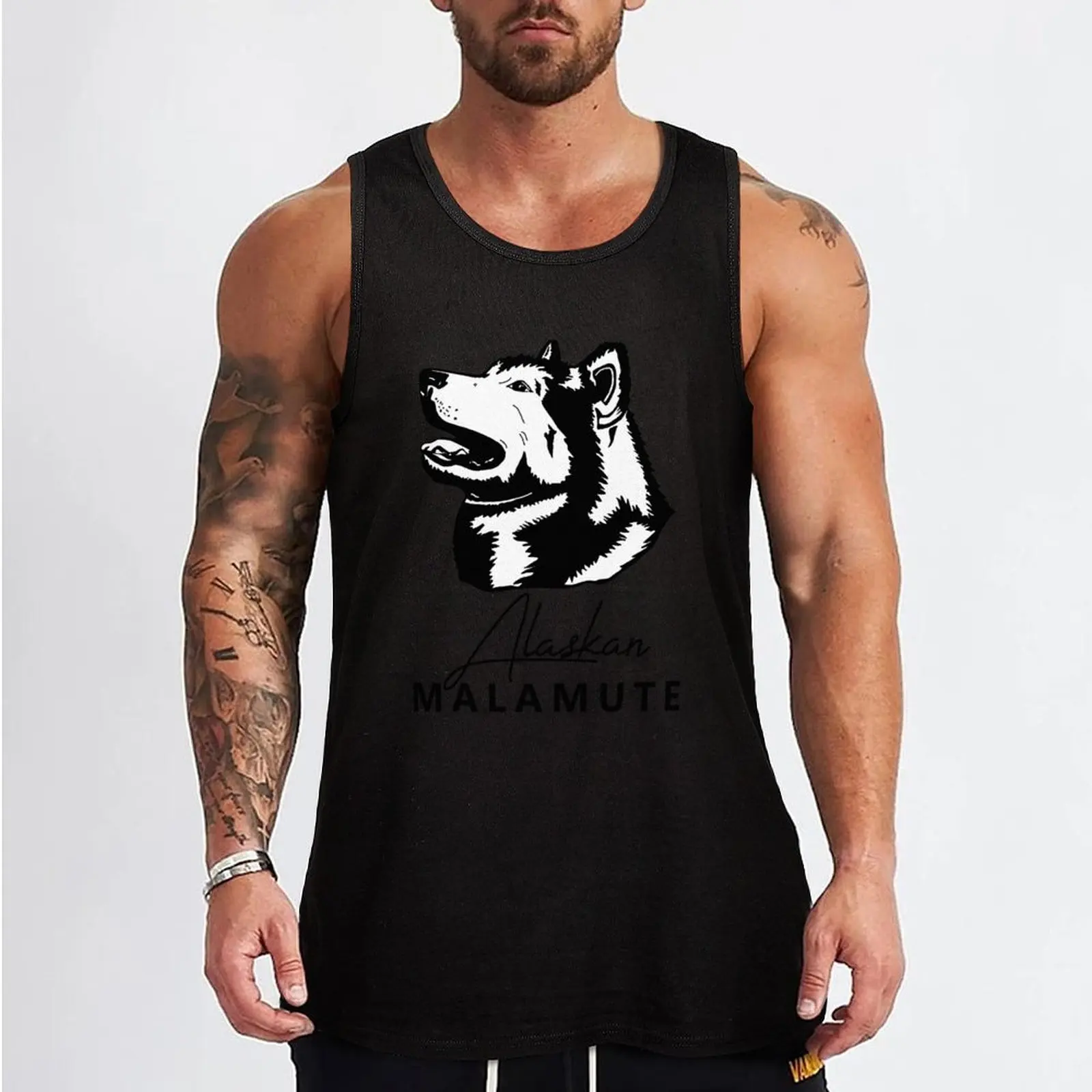 Alaskan Malamute Headstudy Tank Top gym t-shirts gym clothes men gym t shirt men sleeveless jackets