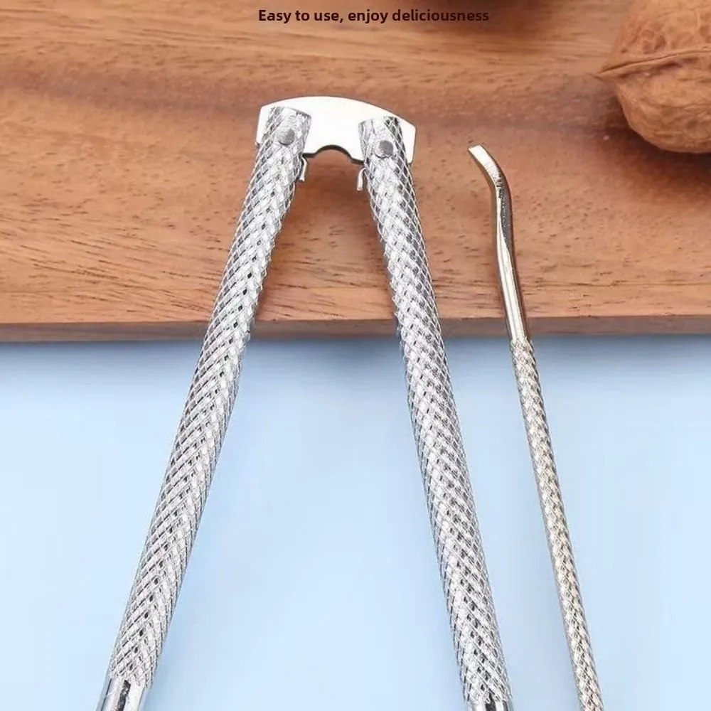 Easy Grip Multifunction Walnut Cracker Stainless Steel Quick Crack Nut Sheller Heavy Duty Efficient Pecan Sheller Home Use
