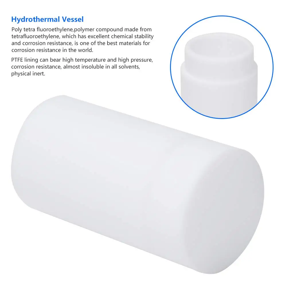 25ml 50ml 100ml Hydrothermal Synthesis Autoclave Reactor PTFE Liner for Lab Hydrothermal Synthesis Synthesis Autoclave Reactor