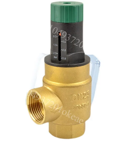 Full Copper Differential Pressure Bypass with Visible Scale Dial Adjustable Buffer Tank Balance for Heat Pump and Air