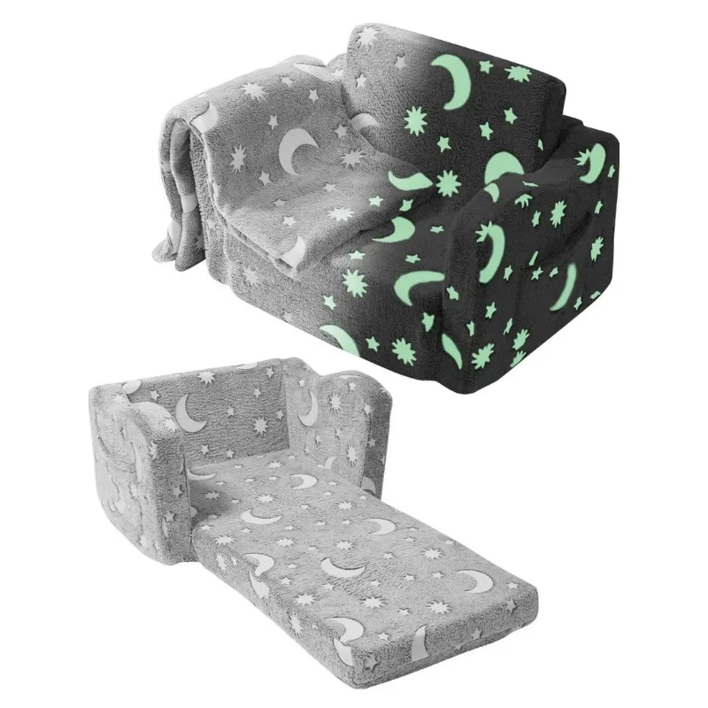 Folding sofa, luminous small apartment, parent-child reading corner, children's camping sofa bed