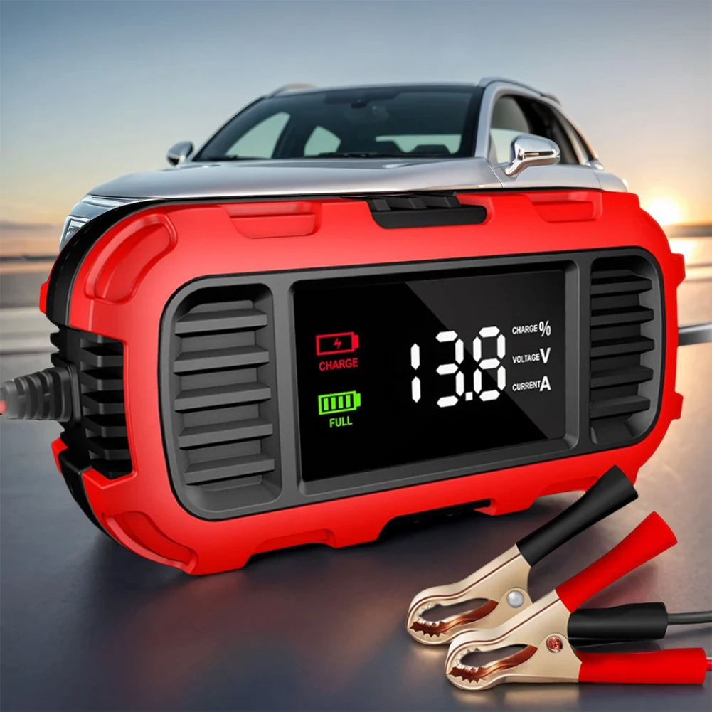 

12V 2A Motorcycle Battery Charger Battery Trickle Charger Maintainer Fully Automatic Battery Charger for Motorcycle Batteries