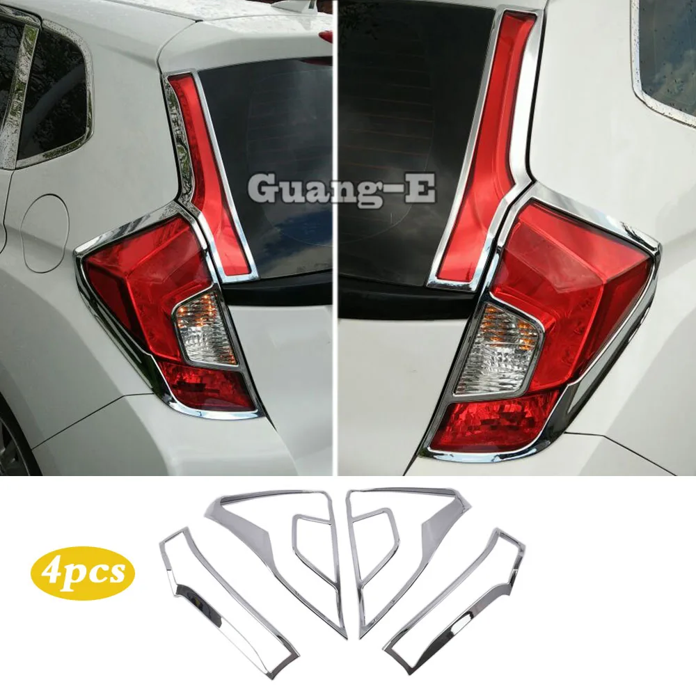 

Для Honda FIT JAZZ 2014 2015 2016 2017 2018 2019 задний фонарь, лампа капота, молдинг, рамка, ABS, хромированная накладка, 4 шт.