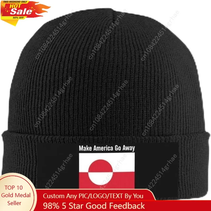 

Greenland Not for Sale - Make America Go Away Beanie Knit Hat Men Women