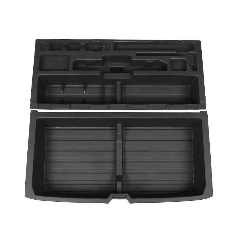 PP Black Rear Trunk Storage Box For Toyota VENZA Harrier  2022 2023 spare tire storage central armrest receive a case