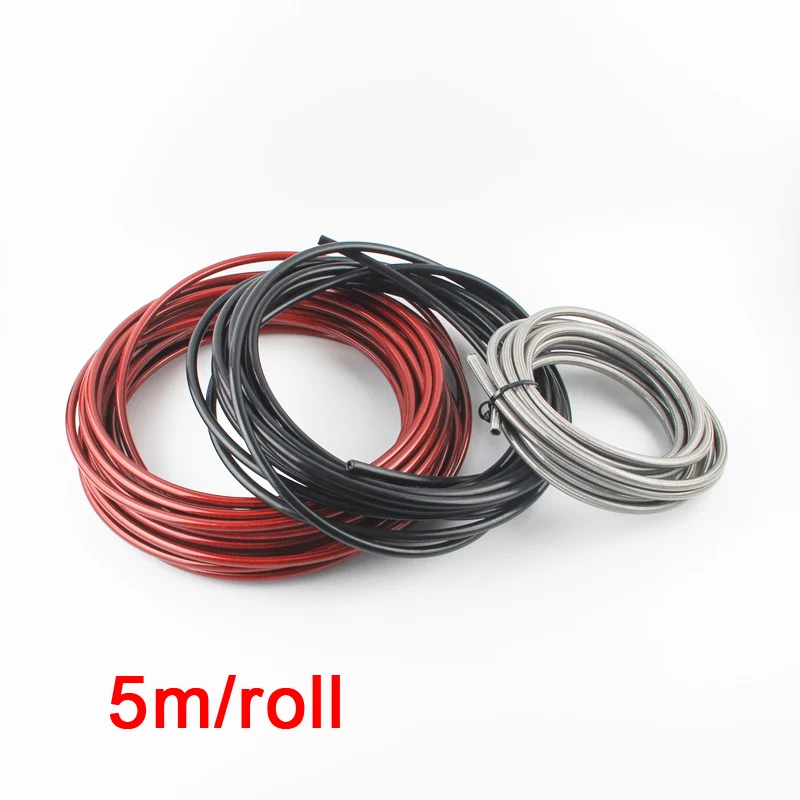 

Free Shipping Motorcycle AN3 5m/lot Braided Stainless Steel Nylon Brake Line Hose FLUID HYDRAULIC Hose PTFE Brake Line