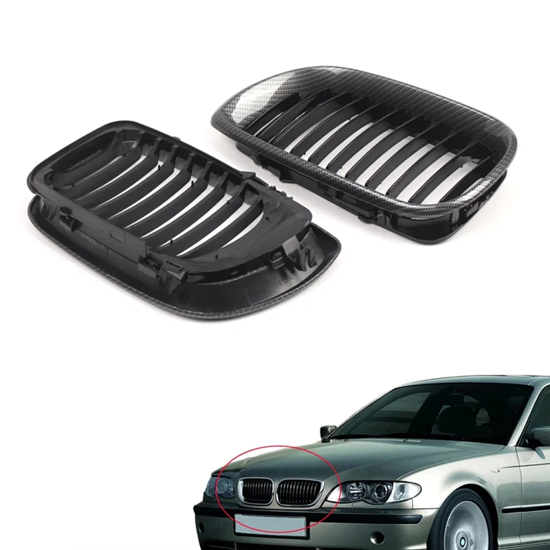 

Racing Mesh Grille Front Bumper Kidney For BMW 3 Series E46 Sedan Touring 2002-05 4-Door 51137030545