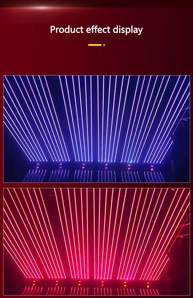 Vollfarbiger Laser mit sechs Augen, RGB-Moving-Head-Laserlicht, Linienscanner, Disco, Bar, Club, Tanz, Performance, Bühnenlicht – Detail 4