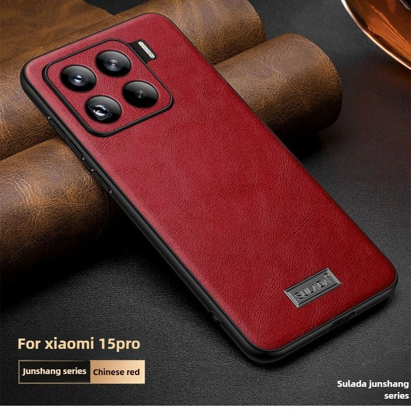 

for Xiaomi 15 Case SULADA Junshang imitation cowhide ultra-thin business mobile phone leather case for Xiaomi 15 Pro