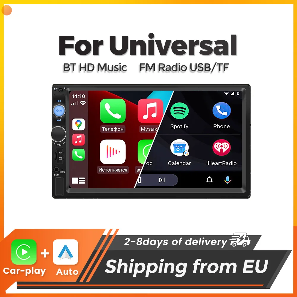 MEKEDE ND1 Car-Play Auto 2 DIN Autoradio 7" HD Touchscreen Multimedia Stereo Universal MP5 Video