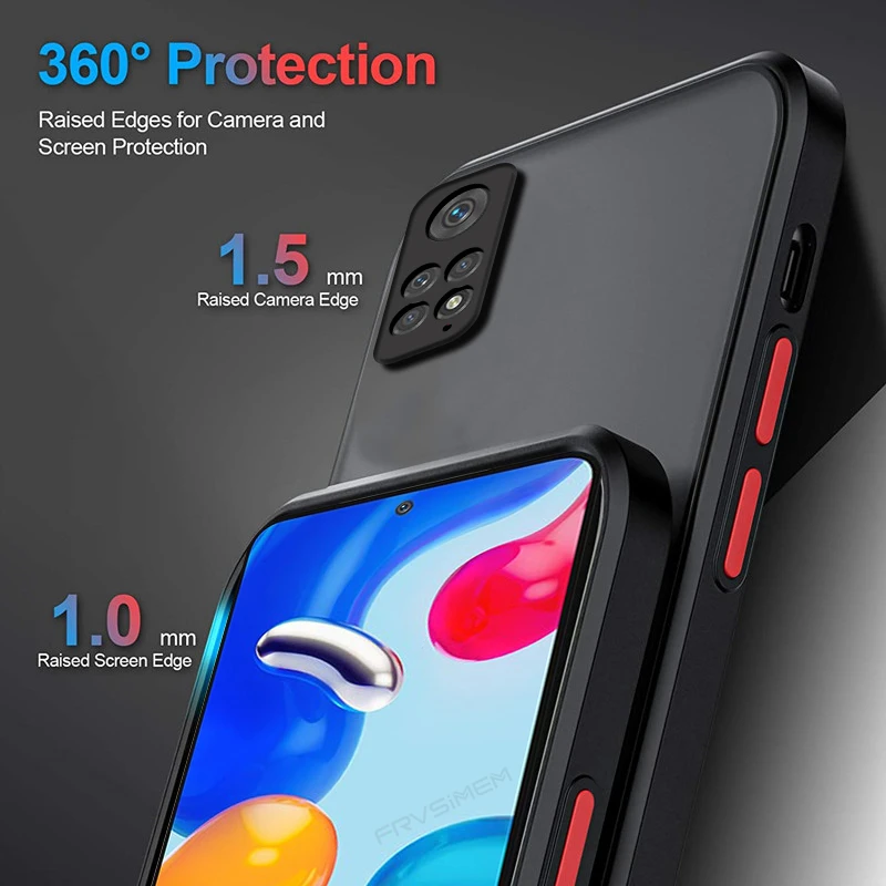 Fall Für Xiaomi Redmi Hinweis 11 Pro 5G Abdeckung Coque Funda Matte Transluzente Stoßfest Harte PC Schutzhülle Telefon stoßstange Mi Hinweis 11S – Detail 5