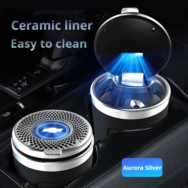 

Car LED Ashtray For Chevrolet Colorado Cruze Spark Captiva Malibu Trax Car Interior Accessories Ceramic Inner Liner Ashtray