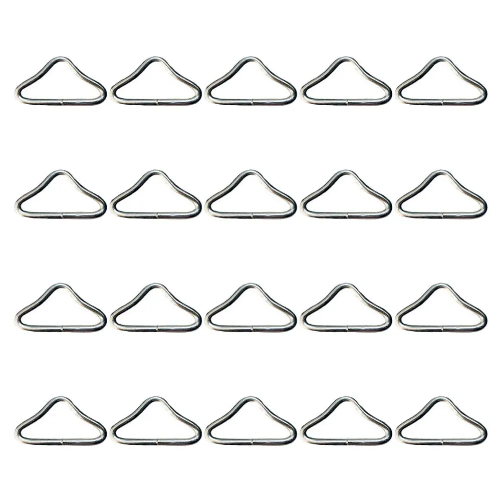 

45Pcs Trampoline Triangle Buckles Iron Rings Replacement Strong Durable Buckles for Trampoline Mat Enhanced Stability Outdoor