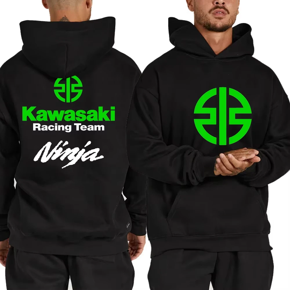 

2025 Fashion New Kawasaki motorcycle logo men's spring and autumn new extreme sports hoodie womens casual sports couple pullover
