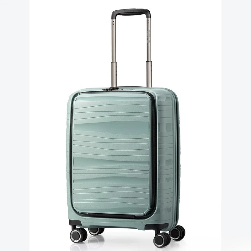 

American Travel front open suitcase, 20-inch charging interface, computer compartment