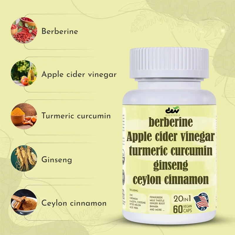 Ceylon Cinnamon, Aspartic Acid, N-acetylcysteine, Milk Thistle 20-in-1-60 Capsules