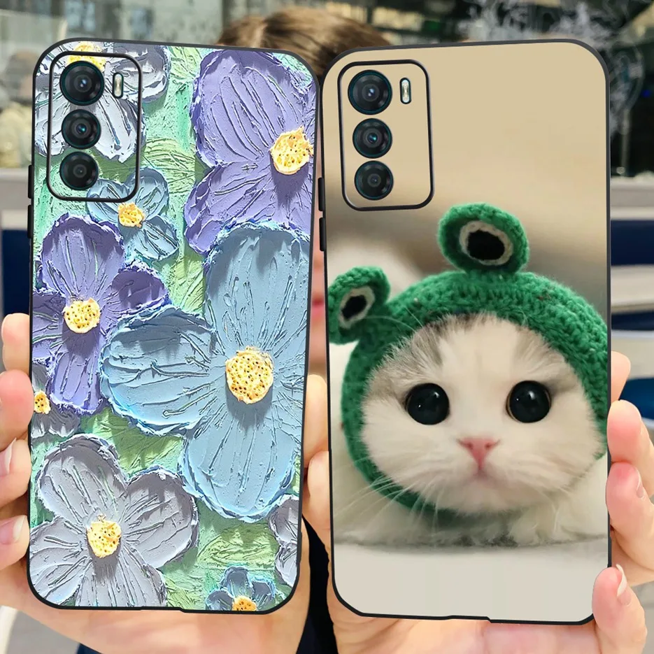 For Motorola Moto G42 Case XT2233-2 Cute Cat Fashion Painted Cover Soft Silicone TPU Phone Case For Moto G42 G 42 MotoG42 Fundas