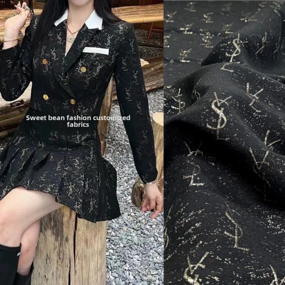 

Окрашенная пряжа, жаккардовая ткань с буквами, металлическая проволока, рельефная куртка, парча, ткань для одежды, ткань для шитья своими руками по метрам