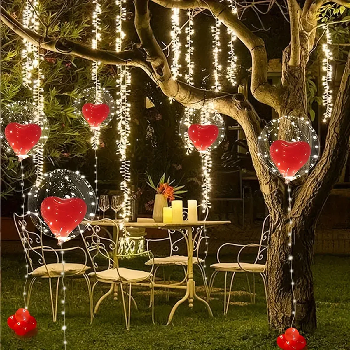 12pcs 18 inch Popo Ball Red Love Latex Balloon is suitable for indoor decoration on Valentine's Day, weddings, and birthdays.