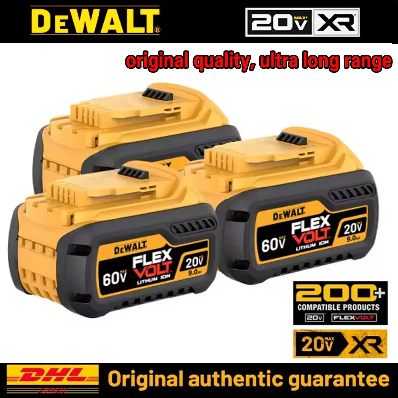 

Original 20/60V Battery For Dewalt DCB200 Battery DCB606 DCB609 DCB205 DCB206 DCB209 DCB182 60V 9000mAh MAX Power Tool Battery