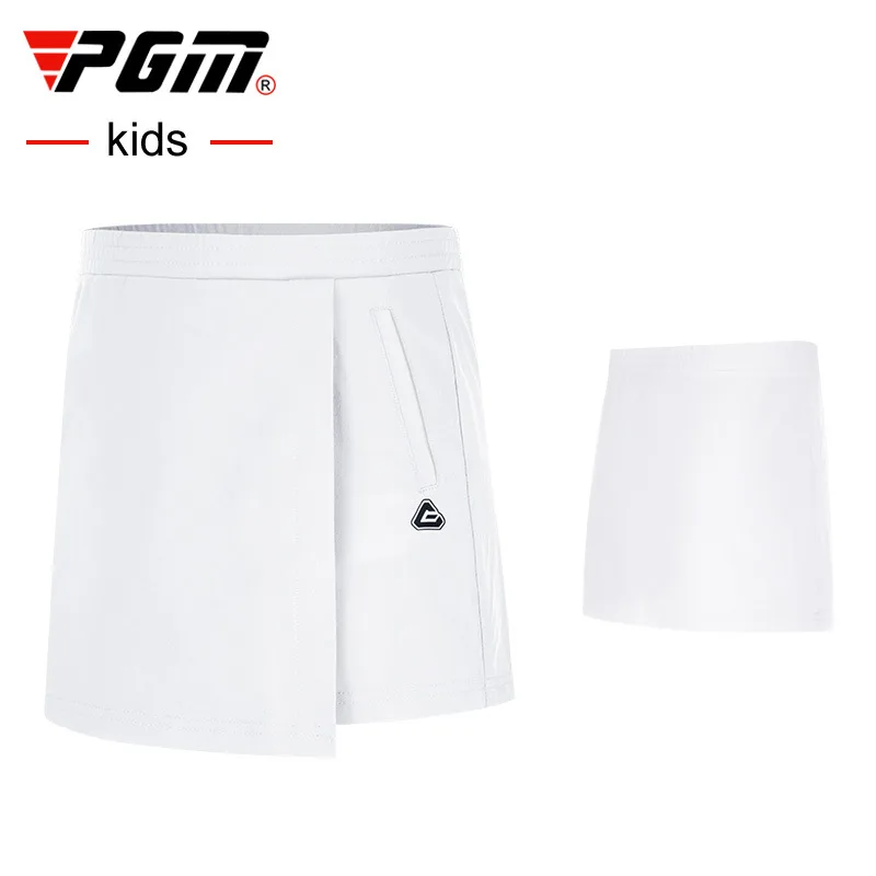 Pgm-saia plissada curta para meninas, roupas de verão, anti-esvaziado, shorts de golfe, tênis, segurança, qz064