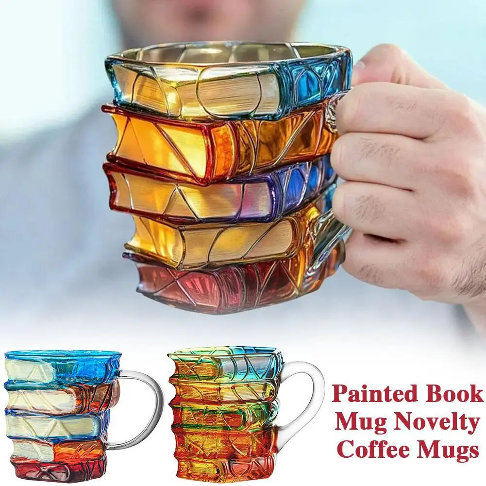 

350ML ​​Unique Book-Shaped Glass Mug Coffee & Tea Cup Creative Gift For Book Lovers Double Duty Drinkware & Decor​