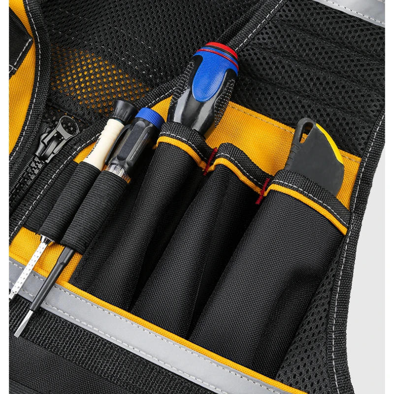 Multifunctional Tool Vest Bag Organizer Tools Pouch Hammer Holder Screwdriver Wrench Electrician Woodworking Bag Fishing Toolbag