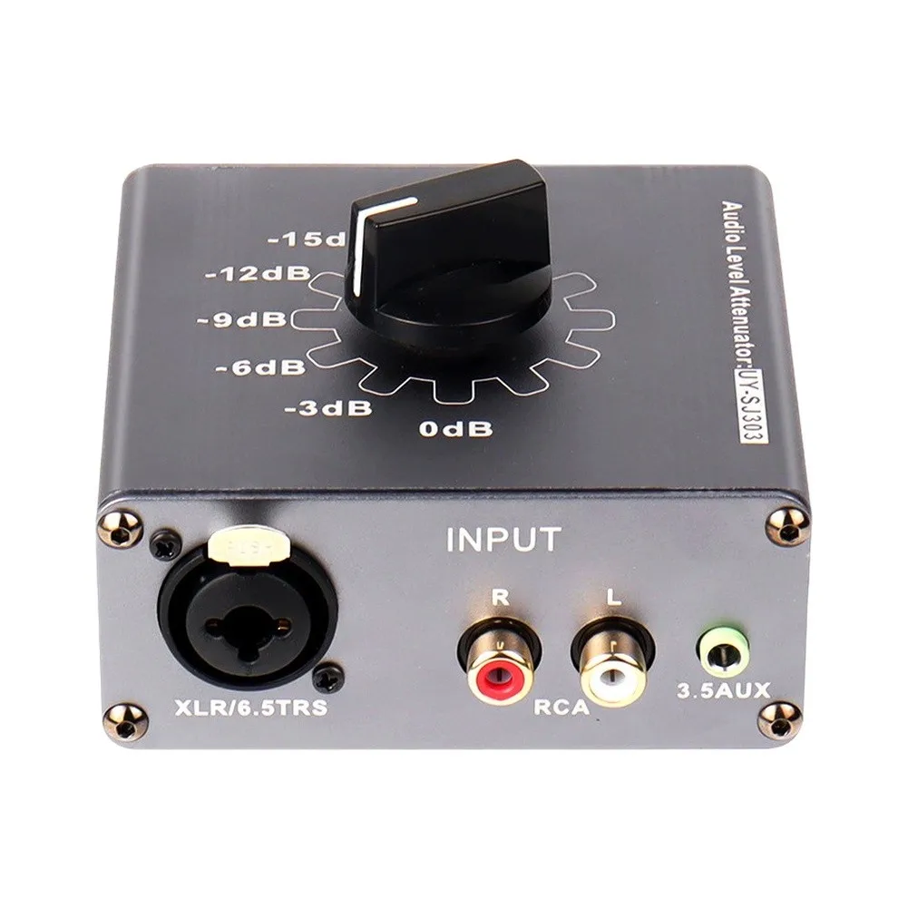 1pc SJ303 Audio Level Attenuator Volume Controlled Adjustable Attenuator Box For Enhances Overall Sound Quality