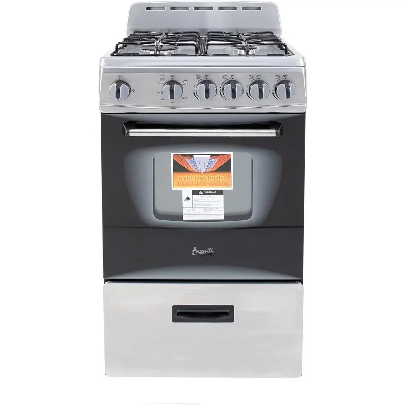 Avanti-黒のステンレス鋼ガスレンジ、gr2013cs、20 