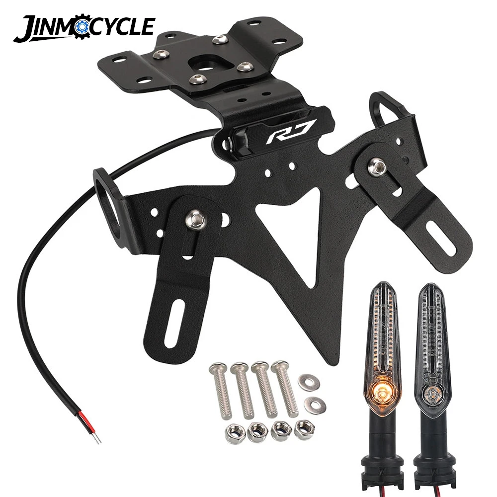 

Motorcycle Accessories For Yamaha YZFR7 YZF R7 2021-2024 2025-2026 Rear License Plate Bracket Mount Holder Tail Tidy LED Plate