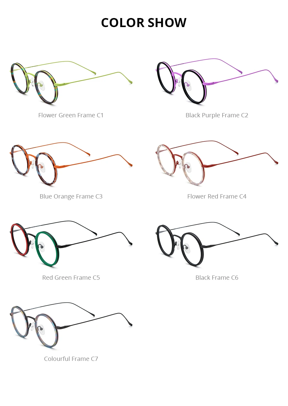 FONEX Acetat Titan Brille Rahmen Frauen 2025, Neue Mode Marke Design Retro Kleine Runde Brillen Männer Vintage Brillen 85844 – Detail 5