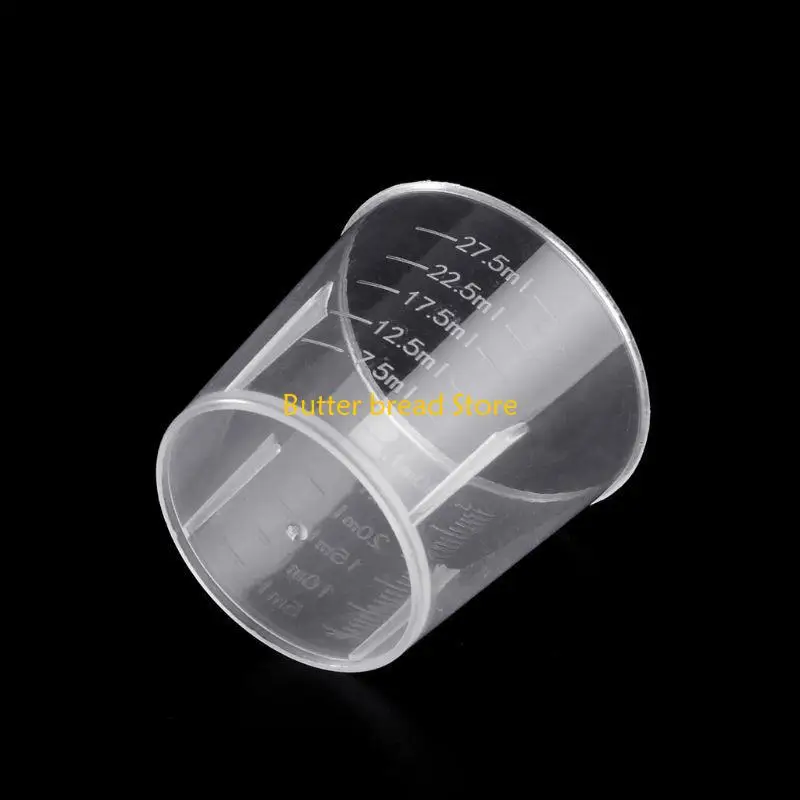 W89C Multipurpose Plastic Mixing Cups reutilizable 30 taza medición para mezclar pintura