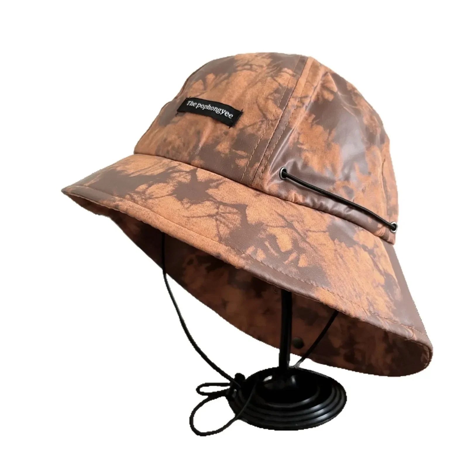 

New Tie Dye Fashionable Cold Hat For Women's Travel Versatile Head Cap, Fisherman Hat, Sun Protection Big Brim Hat
