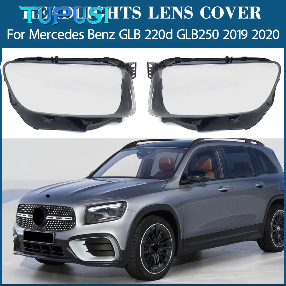

For Mercedes-Benz GLB 220d GLB250 2019 2020 Headlamp Cover Shade Transparent Lampshade Headlight Shell Plexiglass Replace Lens