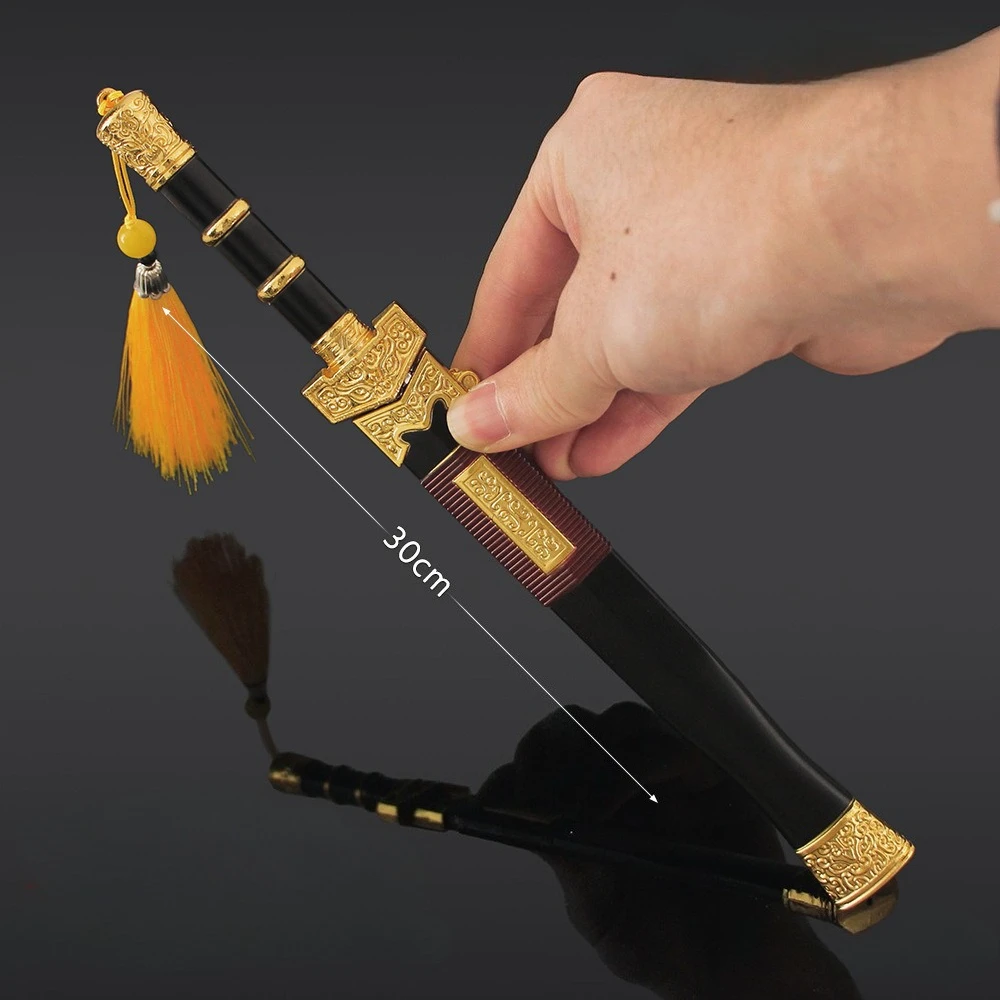30 cm Naraka Bladepoint Inspirierendes Han Schwert Messer Spiel Peripherie Metall Modell Samurai Schwert Ornamente Sammlung Spielzeug Geschenke